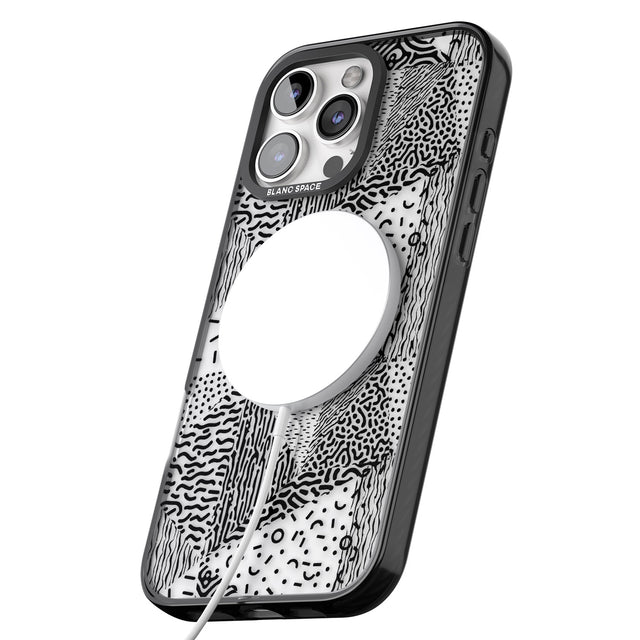 iPhone 16 Pro Max Pattern Mashup (Black) Black Impact Phone Case