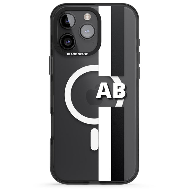 iPhone 16 Pro Max Personalised Clear Text 6E Black Impact Phone Case