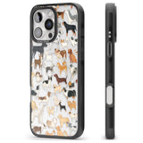 iPhone 16 Pro Max Hand Painted Dogs Black Impact Phone Case