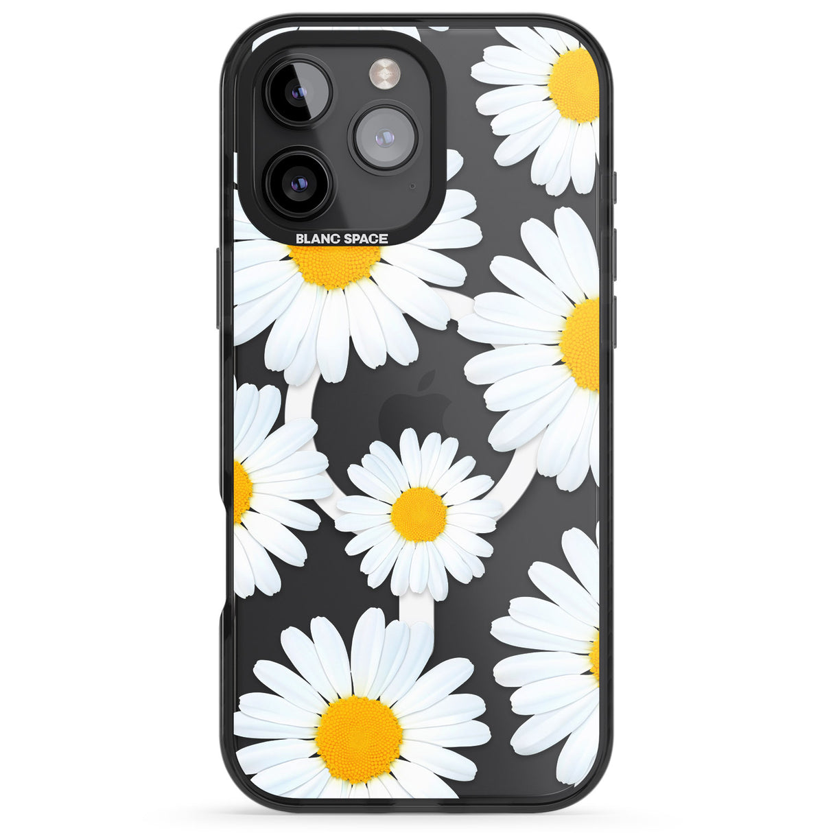 iPhone 16 Pro Max Summer Daisy Black Impact Phone Case