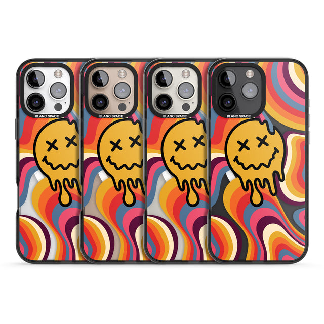 iPhone 16 Pro Max Trippy Face Melt Black Impact Phone Case