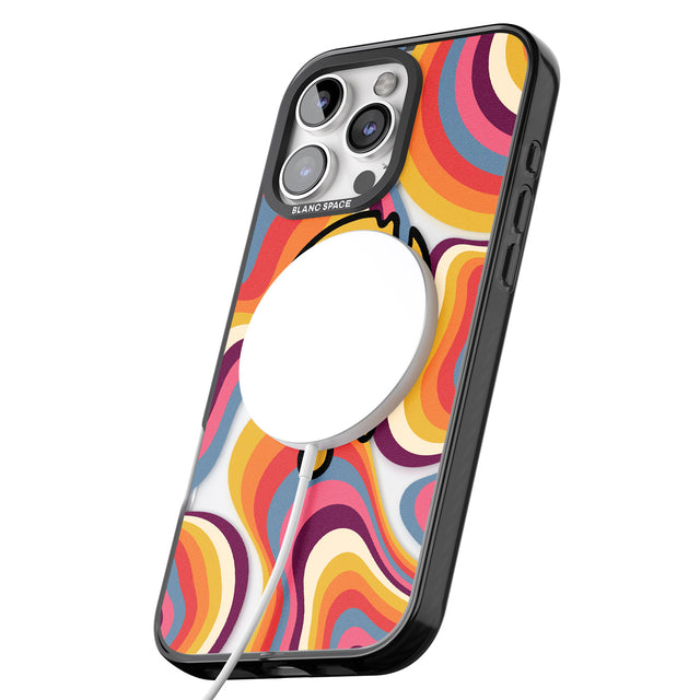 iPhone 16 Pro Max Trippy Face Melt Black Impact Phone Case