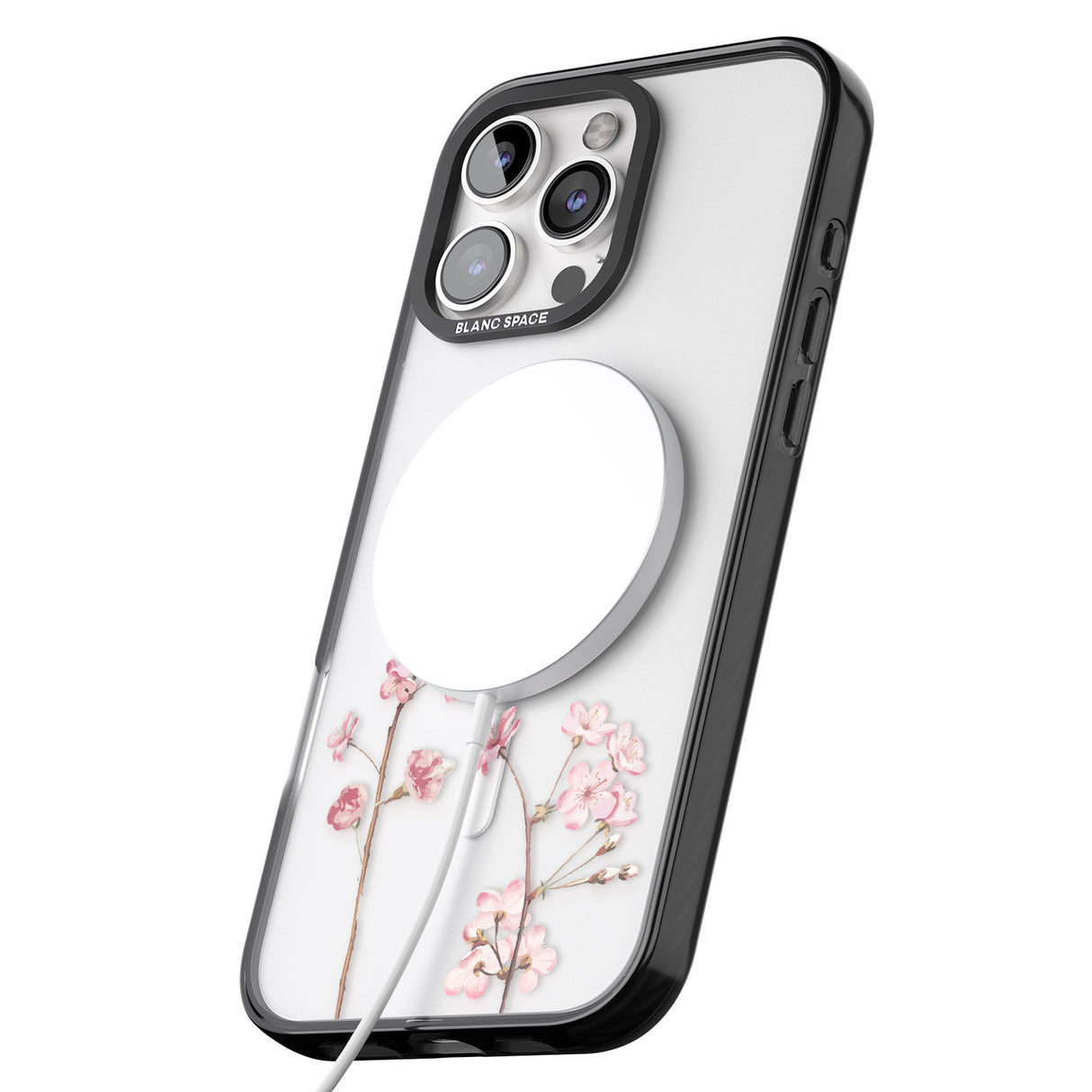 iPhone 16 Pro Max Blossom Flower Black Impact Phone Case