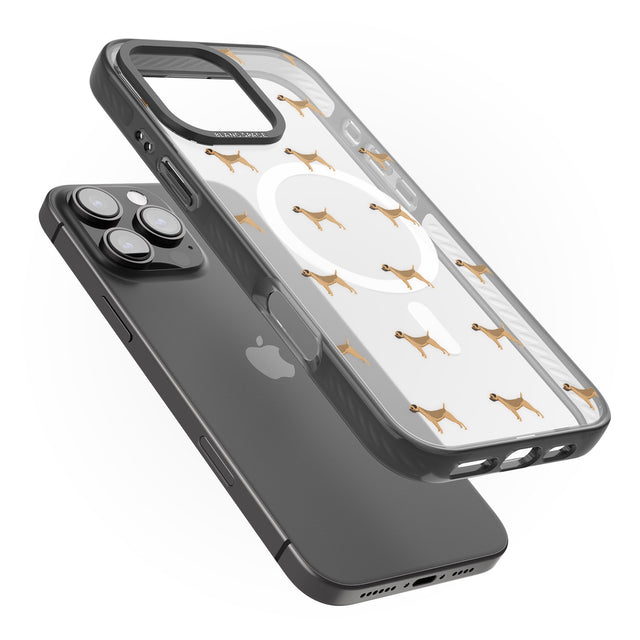 iPhone 16 Pro Max Border Terrier Dog Pattern Clear Black Impact Phone Case