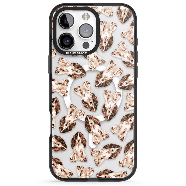 iPhone 16 Pro Max Cocker Spaniel (Brown) Watercolour Dog Pattern Black Impact Phone Case