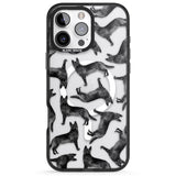 iPhone 16 Pro Max German Shepherd (Black) Watercolour Dog Pattern Black Impact Phone Case