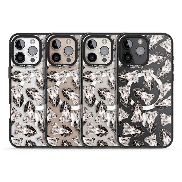 iPhone 16 Pro Max Cocker Spaniel (Black) Watercolour Dog Pattern Black Impact Phone Case