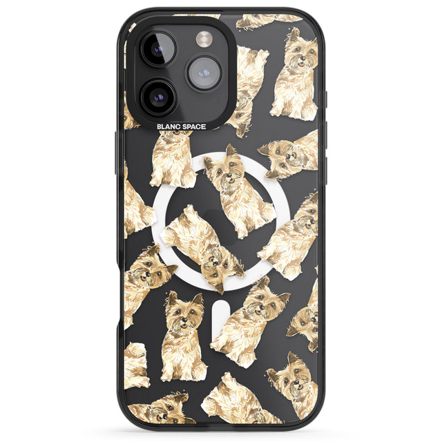 iPhone 16 Pro Max Cairn Terrier Watercolour Dog Pattern Black Impact Phone Case