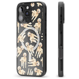 iPhone 16 Pro Max Goldendoodle Watercolour Dog Pattern Black Impact Phone Case