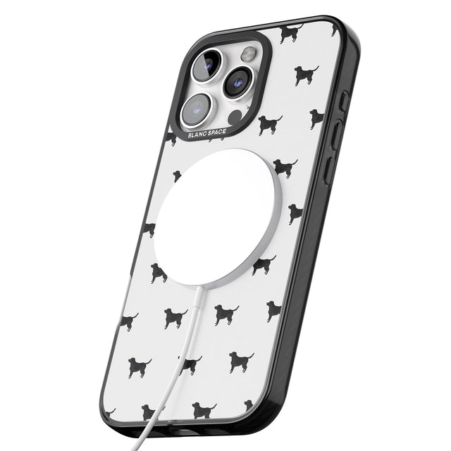 iPhone 16 Pro Max Black Labrador Dog Pattern Black Impact Phone Case