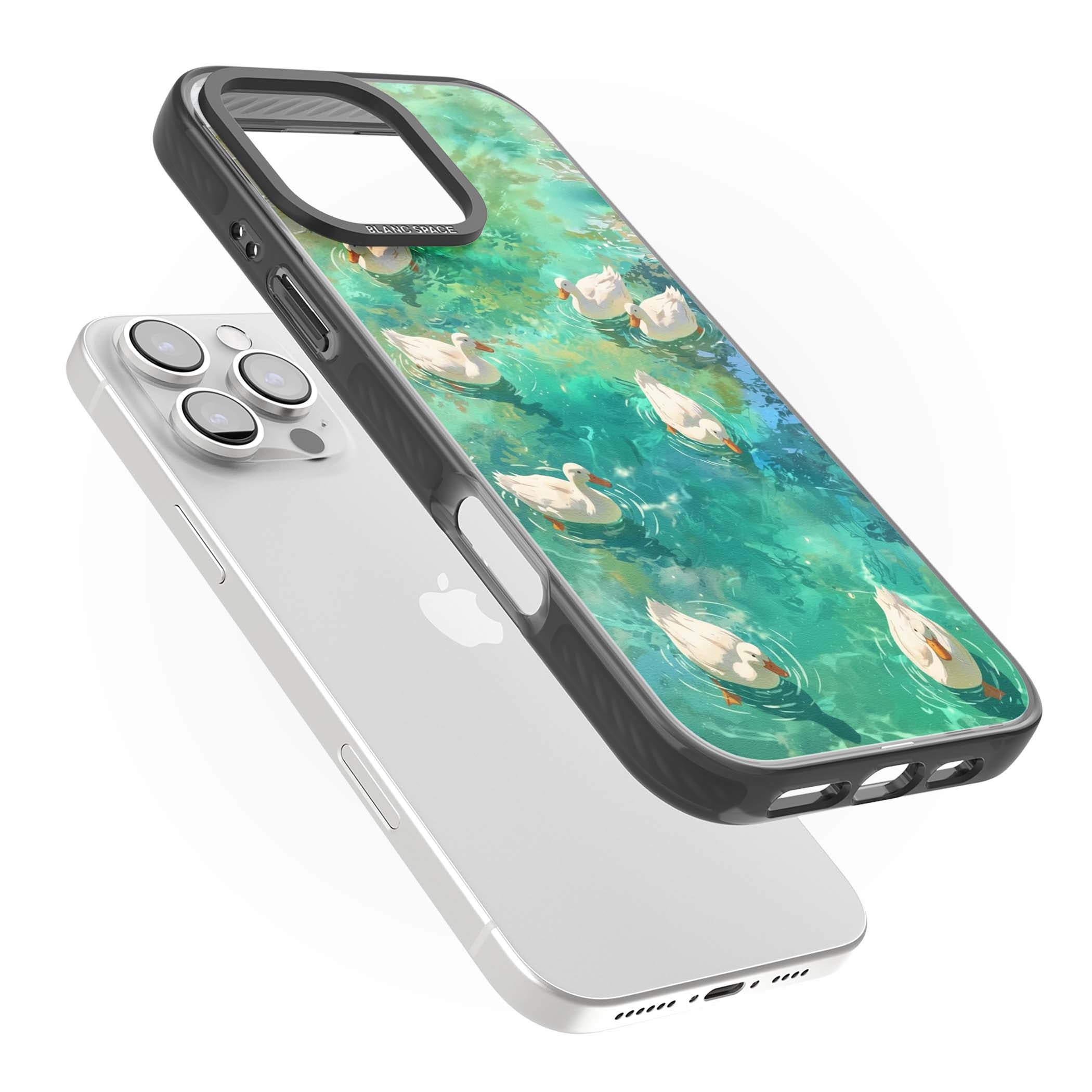 Ducks In The Pond for her iPhone case | Black Impact Magsafe case for iPhone 16 Pro, iPhone 16 Pro Max