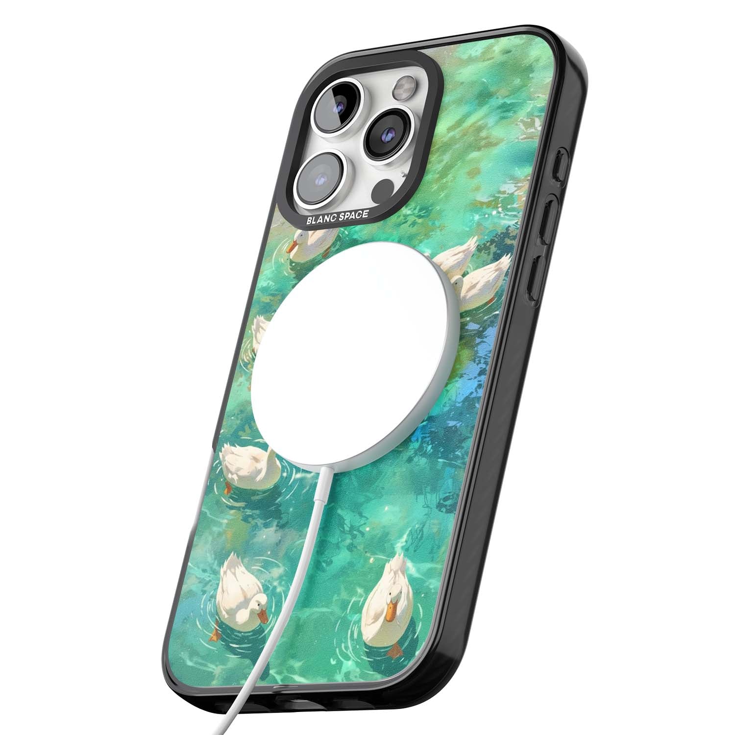Ducks In The Pond for her iPhone case | Black Impact Magsafe case for iPhone 16 Pro, iPhone 16 Pro Max