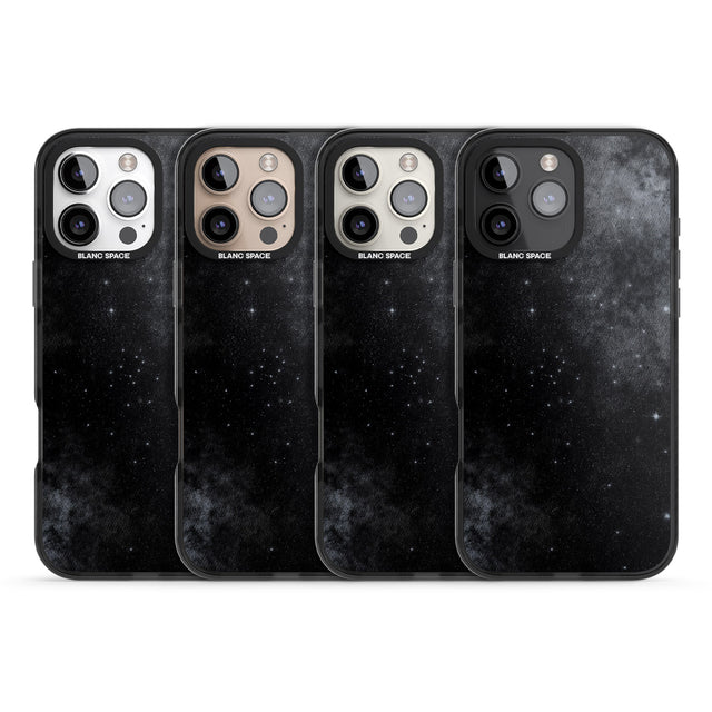 iPhone 16 Pro Max Night Sky Galaxies: Shimmering Stars Black Impact Phone Case