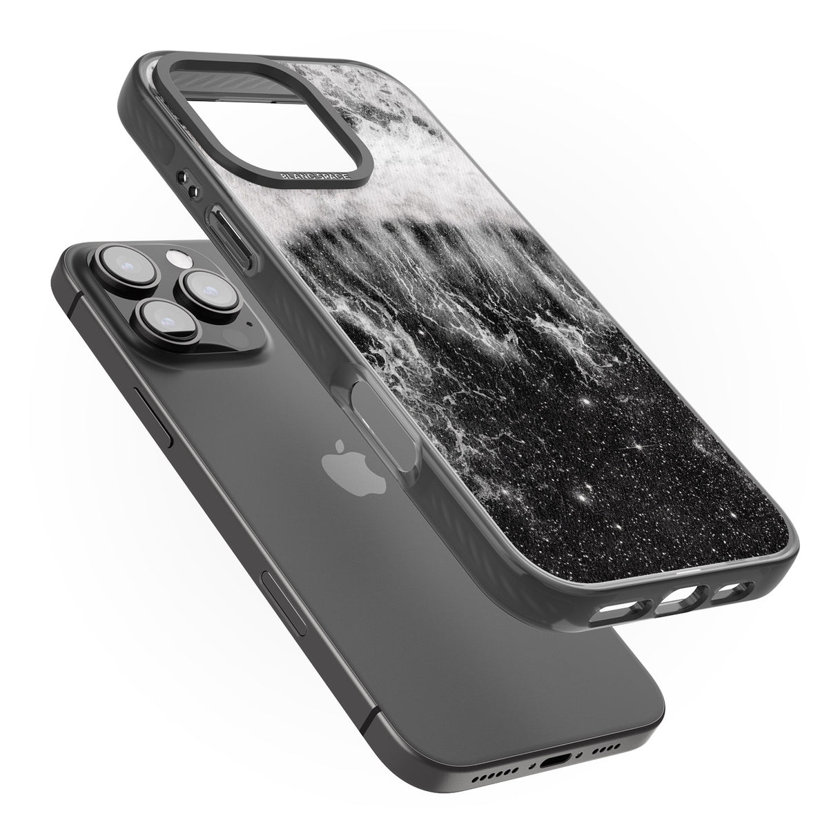 iPhone 16 Pro Max Ocean Wave Galaxy Print Black Impact Phone Case