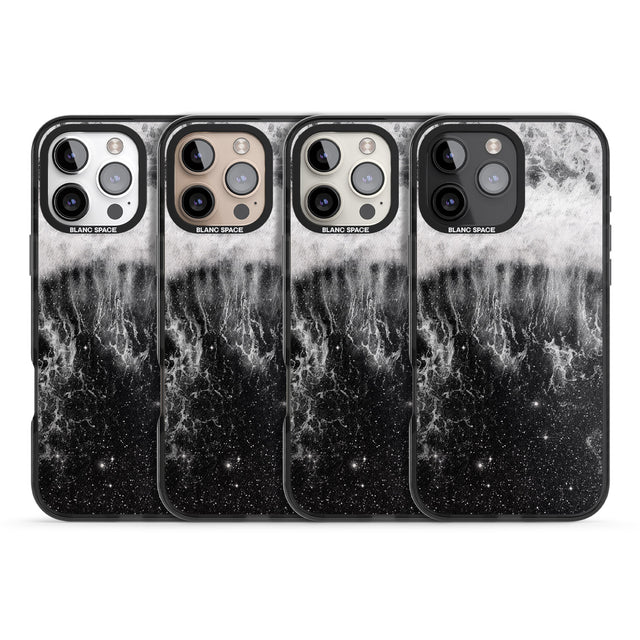 iPhone 16 Pro Max Ocean Wave Galaxy Print Black Impact Phone Case