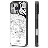 iPhone 16 Pro Max Map of Kiev, Ukraine Black Impact Phone Case