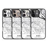 iPhone 16 Pro Max Map of Kiev, Ukraine Black Impact Phone Case