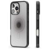 iPhone 16 Pro Max Abstract Lines: Sunburst Black Impact Phone Case