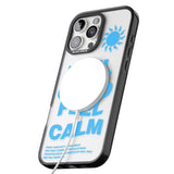 iPhone 16 Pro Max Feel Good Feel Calm (Blue) Black Impact Phone Case