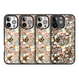 iPhone 16 Pro Max Busy Floral Mix: Transparent Black Impact Phone Case