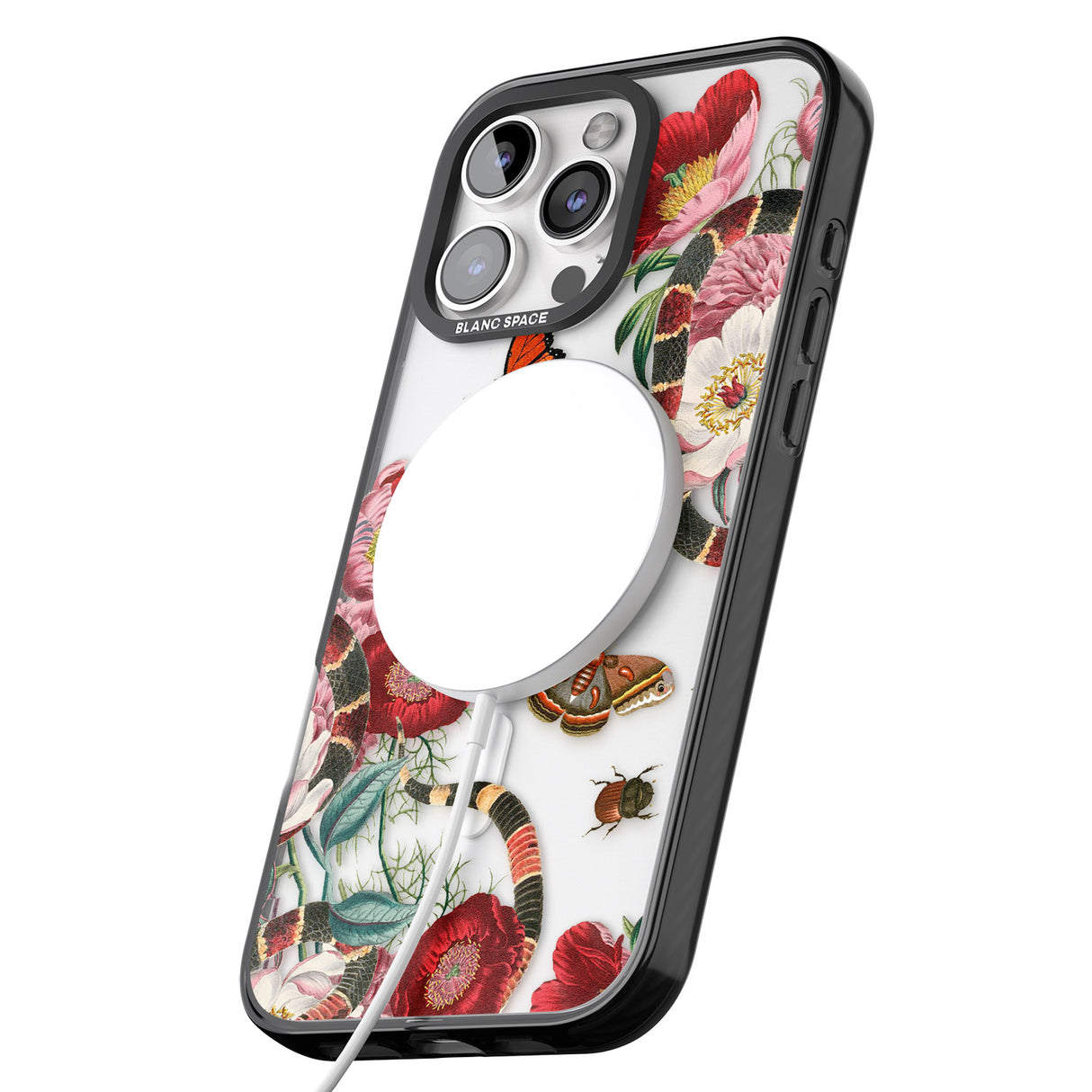 iPhone 16 Pro Max Botanical Snake Black Impact Phone Case