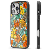 iPhone 16 Pro Max Pastel Toned Autumn Leaves Black Impact Phone Case