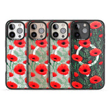 iPhone 16 Pro Max Poppy Garden Black Impact Phone Case