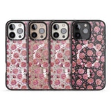 iPhone 16 Pro Max Pink Flowers & Blossoms Transparent Design Black Impact Phone Case