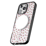 iPhone 16 Pro Max Small Pink Blossoms Transparent Design Black Impact Phone Case