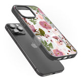 iPhone 16 Pro Max Natural Arrangement of Flowers & Leaves Design Black Impact Phone Case