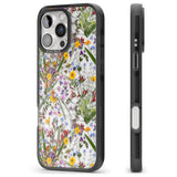 iPhone 16 Pro Max Wildflower & Leaves Black Impact Phone Case