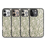 iPhone 16 Pro Max Fern Leaf Pattern Design - Cream Black Impact Phone Case