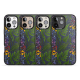 iPhone 16 Pro Max Busy Floral and Fern Design - Navy Black Impact Phone Case