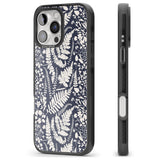 iPhone 16 Pro Max Wildflowers and Ferns on Navy Black Impact Phone Case