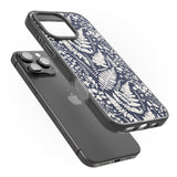 iPhone 16 Pro Max Wildflowers and Ferns on Navy Black Impact Phone Case