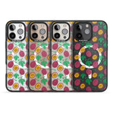 iPhone 16 Pro Max Passion Fruit Pattern Black Impact Phone Case