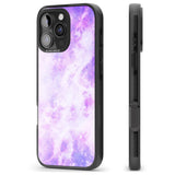 iPhone 16 Pro Max Purple Galaxy Pattern Design Black Impact Phone Case