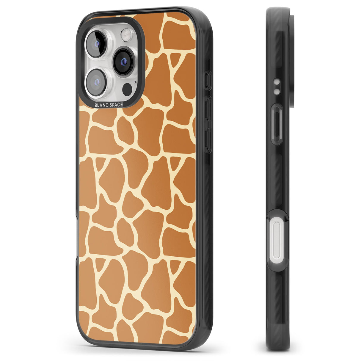 iPhone 16 Pro Max Giraffe Pattern Black Impact Phone Case