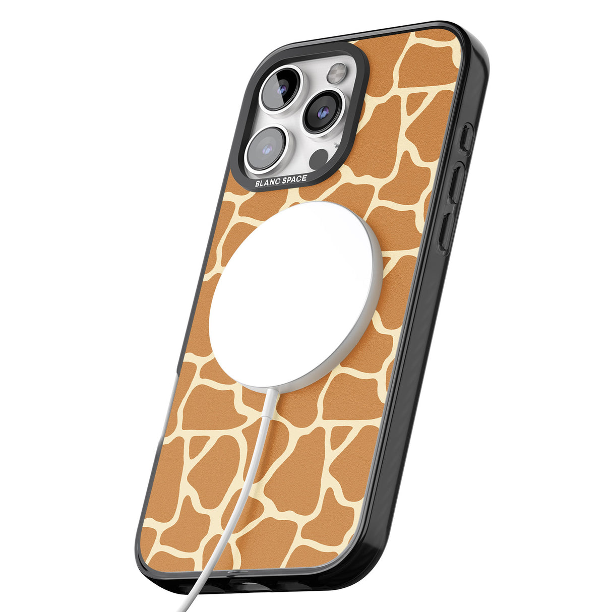 iPhone 16 Pro Max Giraffe Pattern Black Impact Phone Case