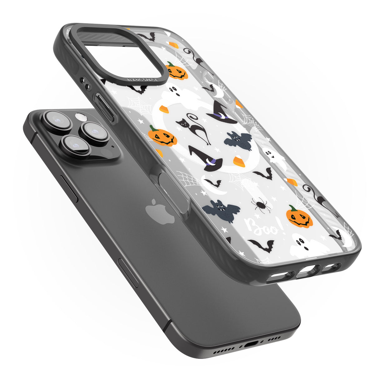 iPhone 16 Pro Max Halloween Mix Pattern Black Impact Phone Case