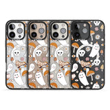 Cute Ghost and Skulls Pattern Black Impact Magsafe Phone Case for iPhone 16 Pro, iPhone 16 Pro Max