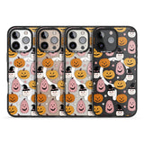 Witches and Pumpkins Pattern Black Impact Magsafe Phone Case for iPhone 16 Pro, iPhone 16 Pro Max