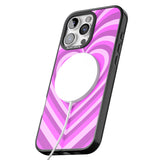 iPhone 16 Pro Max Pink Heart Illusion Black Impact Phone Case