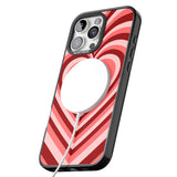 iPhone 16 Pro Max Red Heart Illusion Black Impact Phone Case