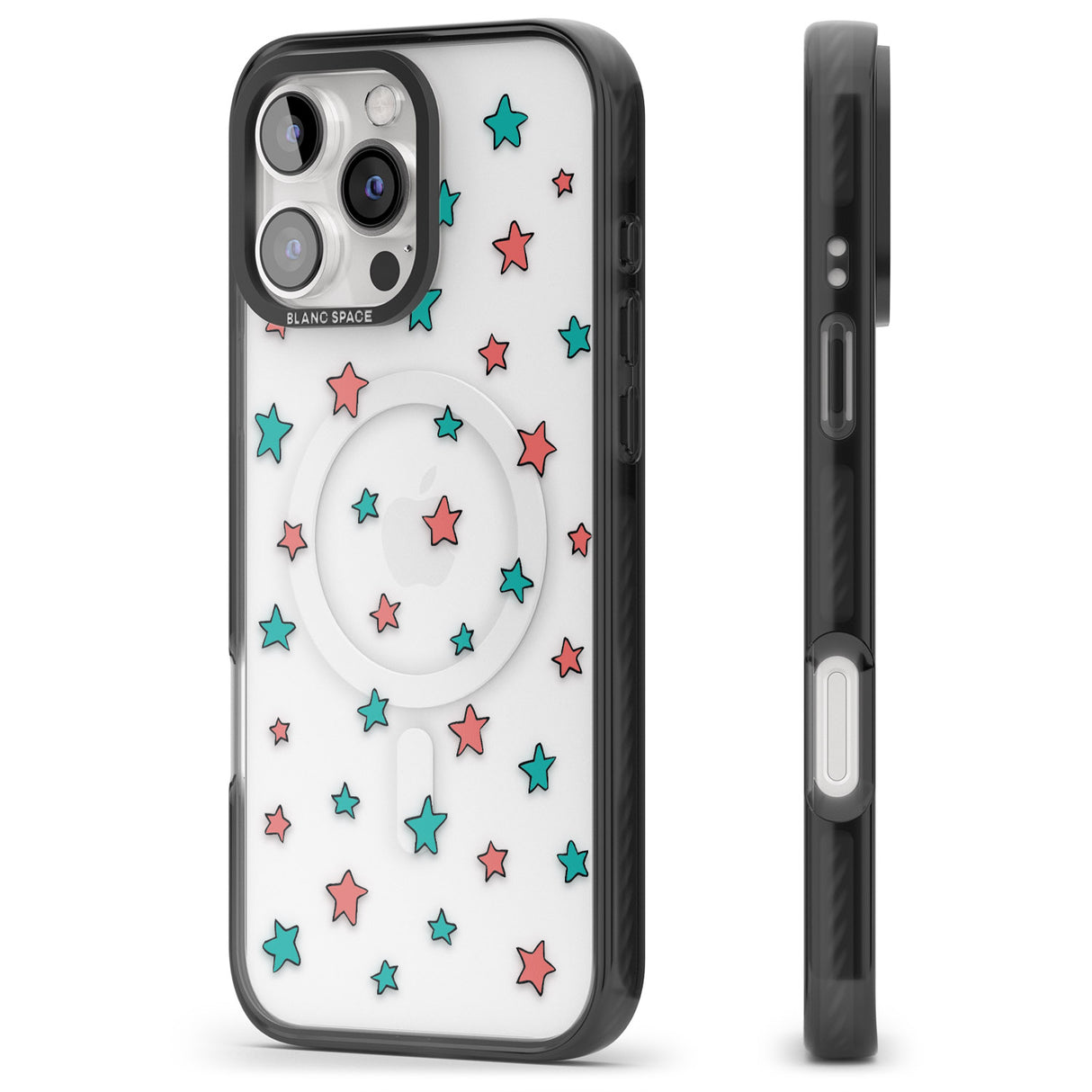 iPhone 16 Pro Max Heartstopper Stars Pattern Black Impact Phone Case