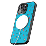 iPhone 16 Pro Max Blue Heartstopper Stars Pattern Black Impact Phone Case