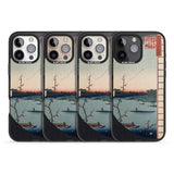 iPhone 16 Pro Max Vintage Japanese Illustrations Lake At Sunset Black Impact Phone Case