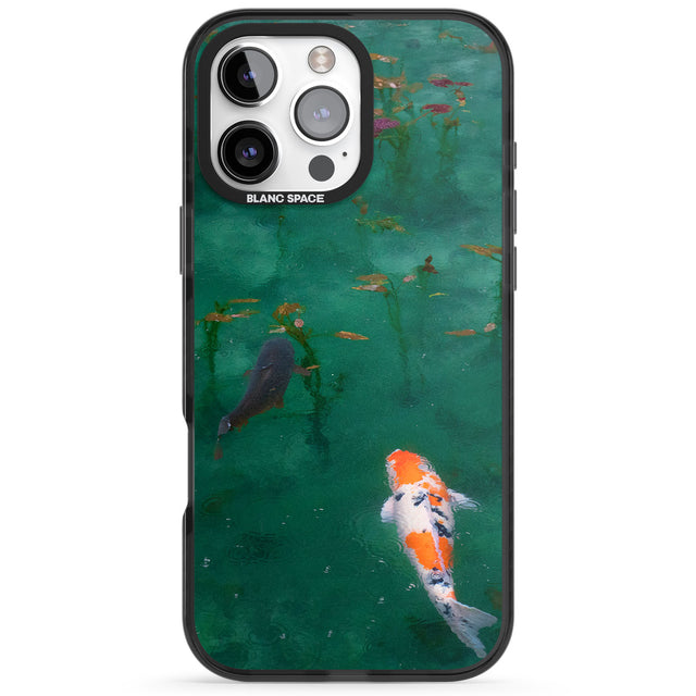 Koi Fish Black Impact Magsafe Phone Case for iPhone 16 Pro, iPhone 16 Pro Max