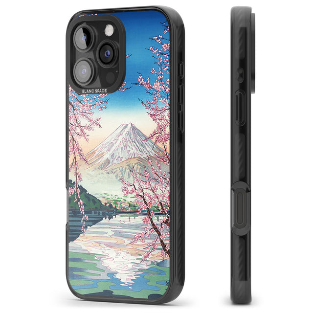 Mt. Fuji from Lake Kawaguchi Black Impact Magsafe Phone Case for iPhone 16 Pro, iPhone 16 Pro Max