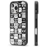 iPhone 16 Pro Max Checkerboard Heads Black Impact Phone Case